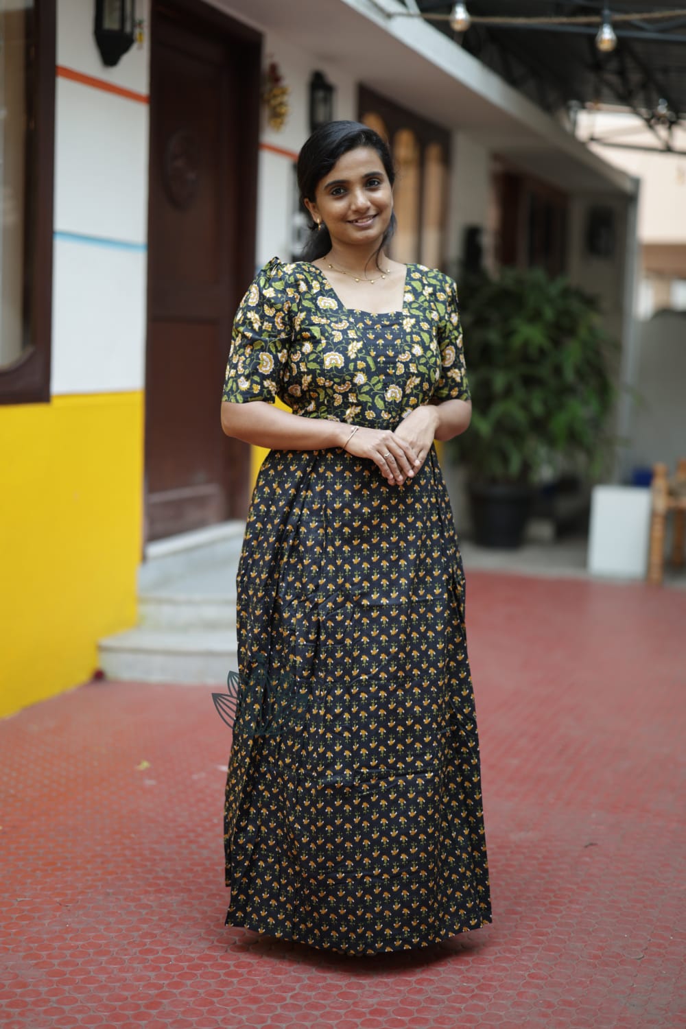 Nisha -  Dark Green Maxi Nighty