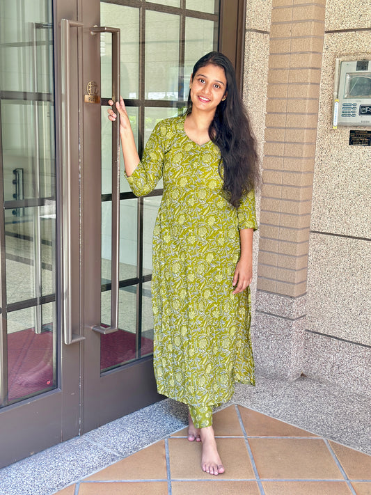 Narmada - Green Kurta Set
