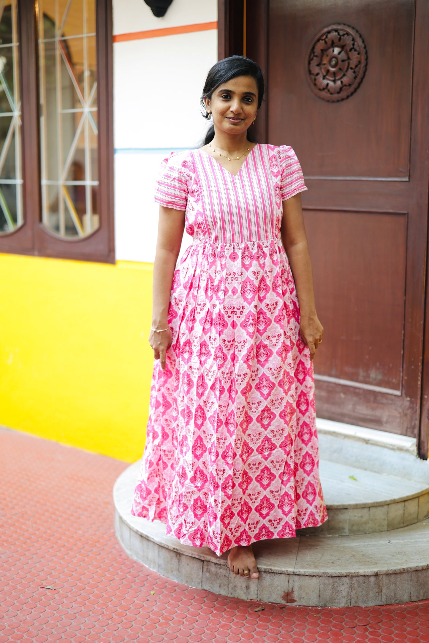 Mullai - Pink Maxi Nighty