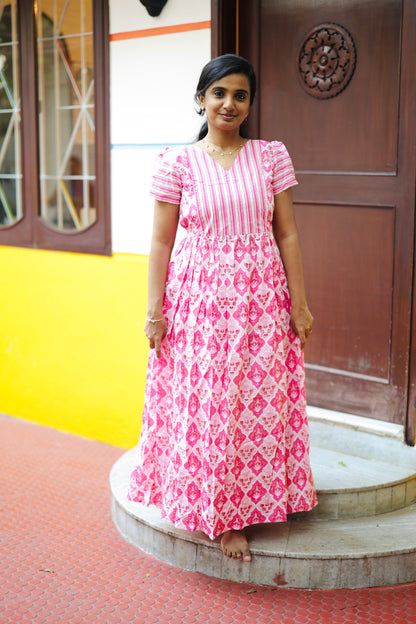 Mullai - Pink Maxi Nighty