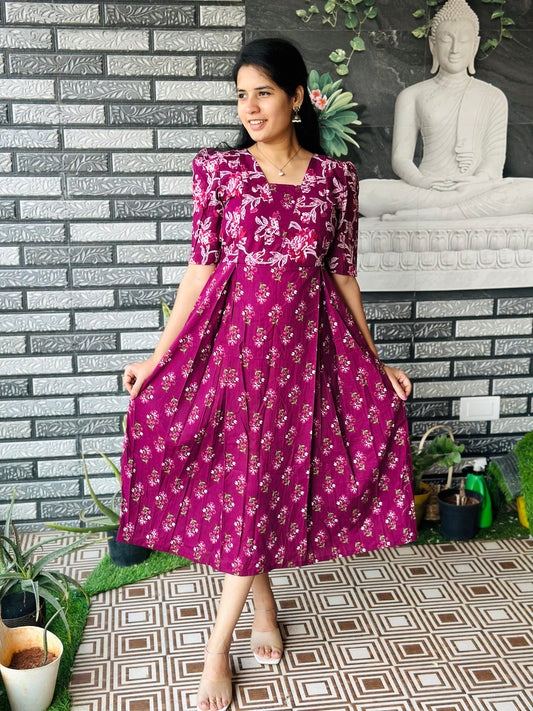 Nisha - Wine Midi Nighty