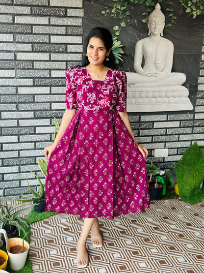 Nisha - Wine Midi Nighty