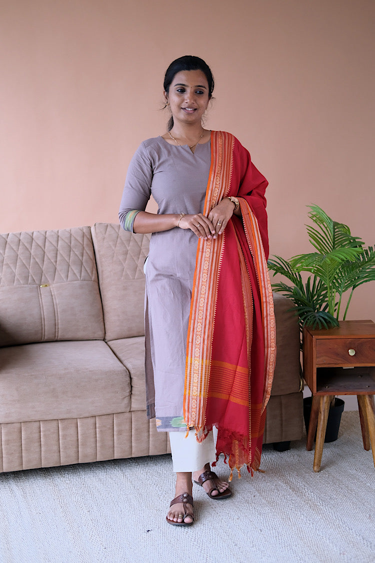 Manasa - Dusty Lavender 2 Pcs Cotton Salwar Set