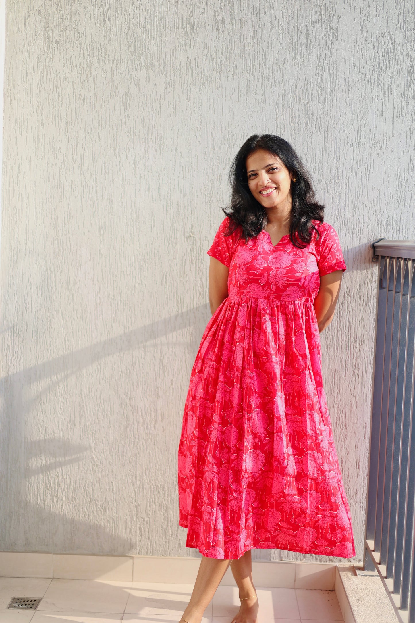 Kayal - Pink Midi Nighty