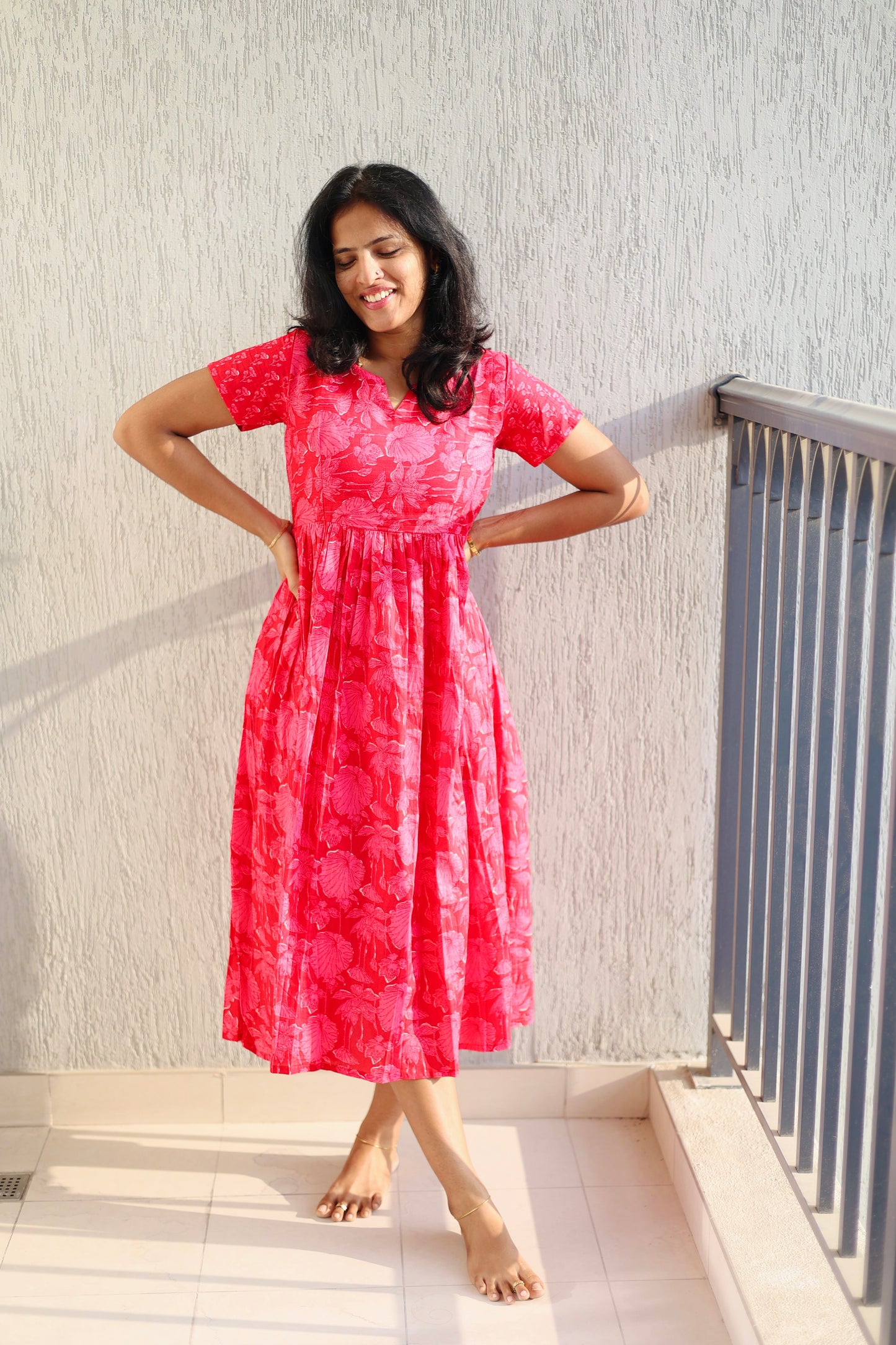 Kayal - Pink Midi Nighty