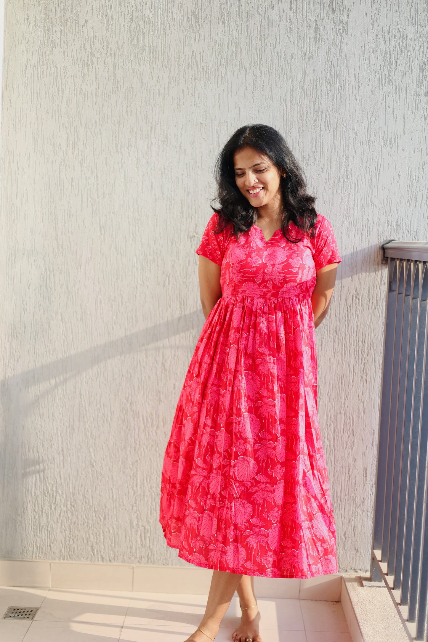 Kayal - Pink Midi Nighty