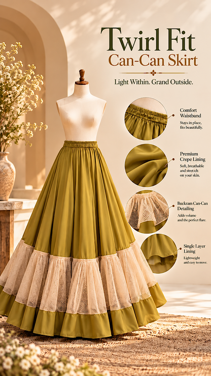 Twirl Fit - Nude Volume Boost Detachable Can Can Skirt