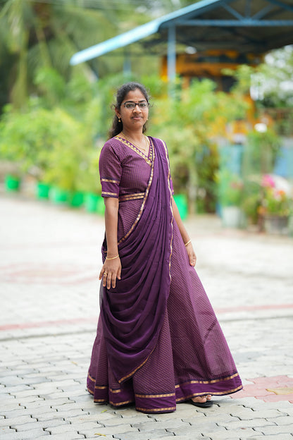 Aarya - Wine Aarani Silk Multiwear Maxi Dress