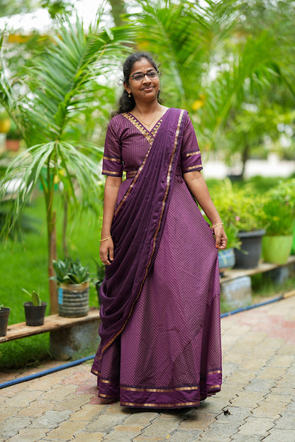 Aarya - Wine Aarani Silk Multiwear Maxi Dress