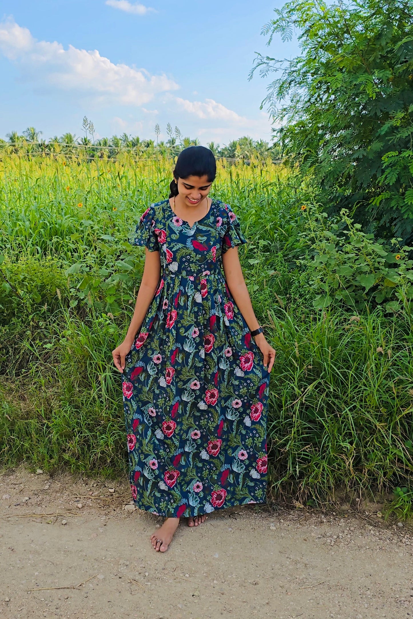 Yamuna - Blue Maxi Nighty