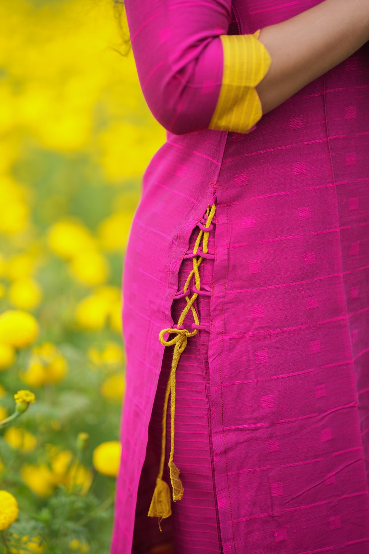 Senthamarai R Senthamarai - Pink Raw Silk Co-ord set – Pleated Up