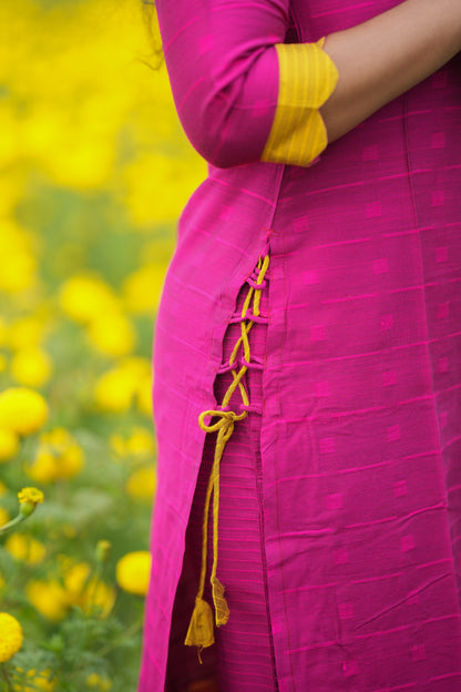 Senthamarai - Pink Raw Silk Co-ord set