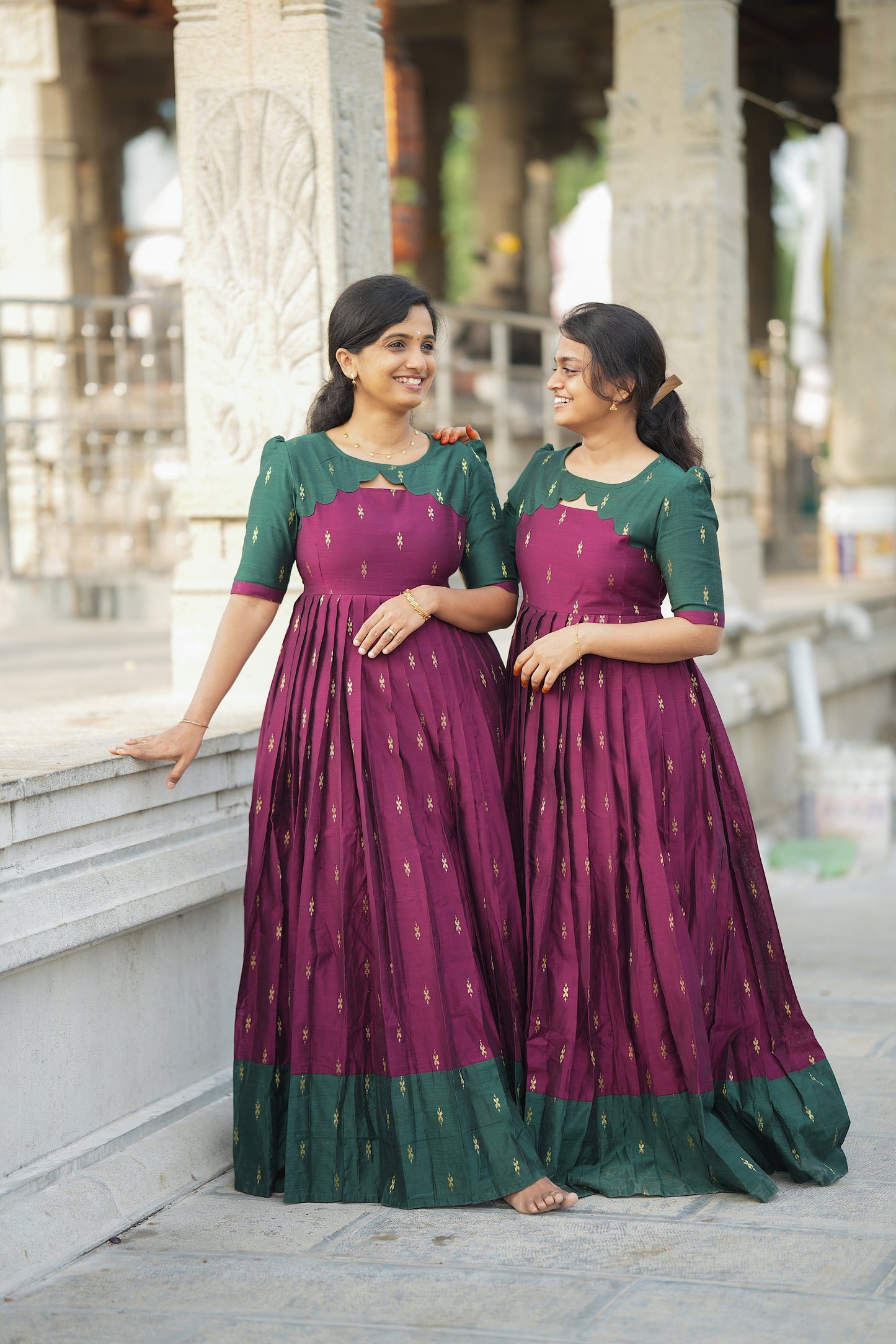 Ezhil - Mulberry Raw Silk Maxi