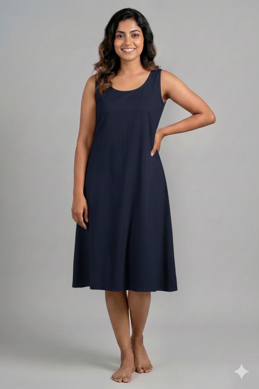 Maaya - Lining Dress - Navy Blue