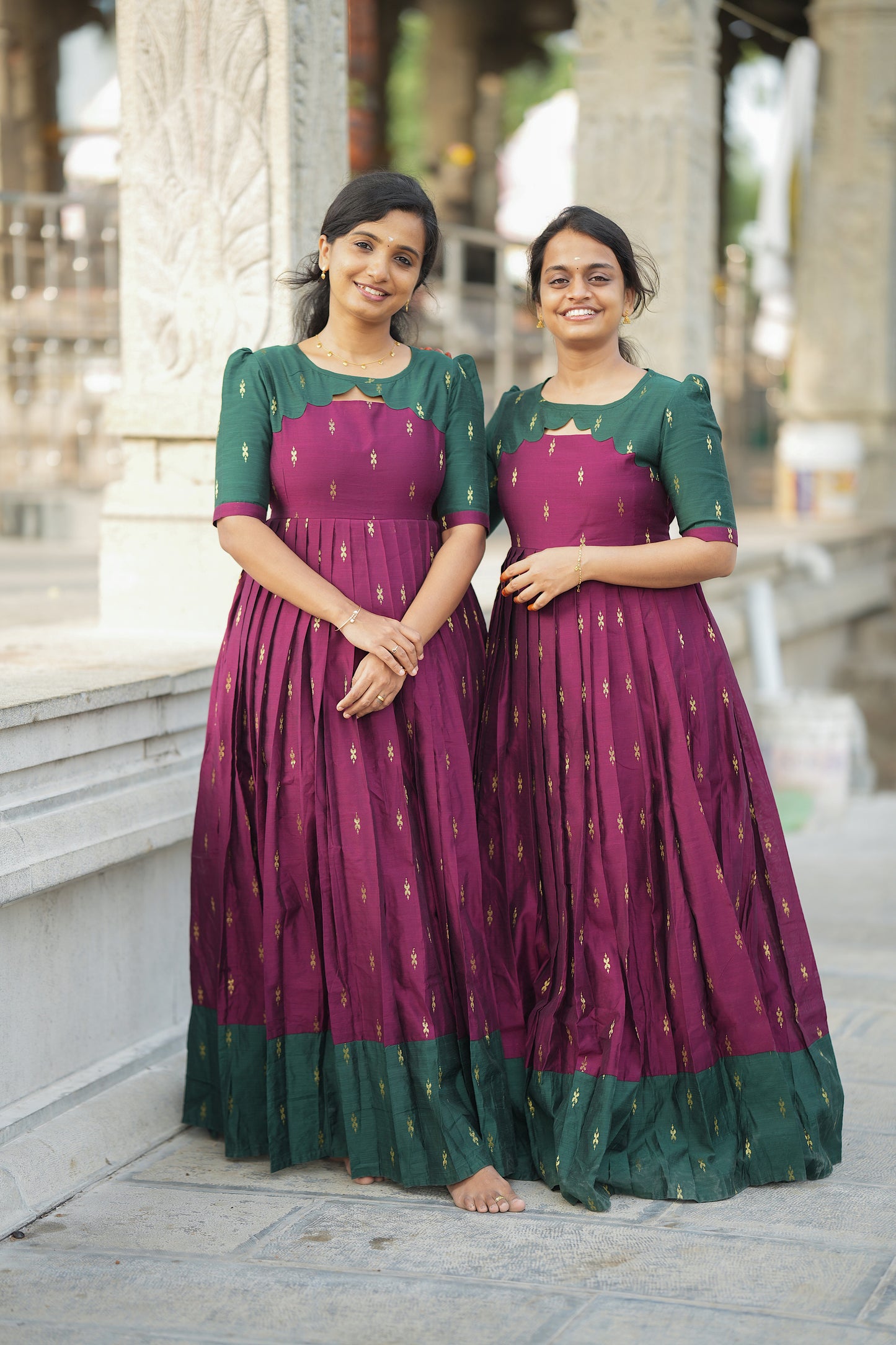 Ezhil - Mulberry Raw Silk Maxi