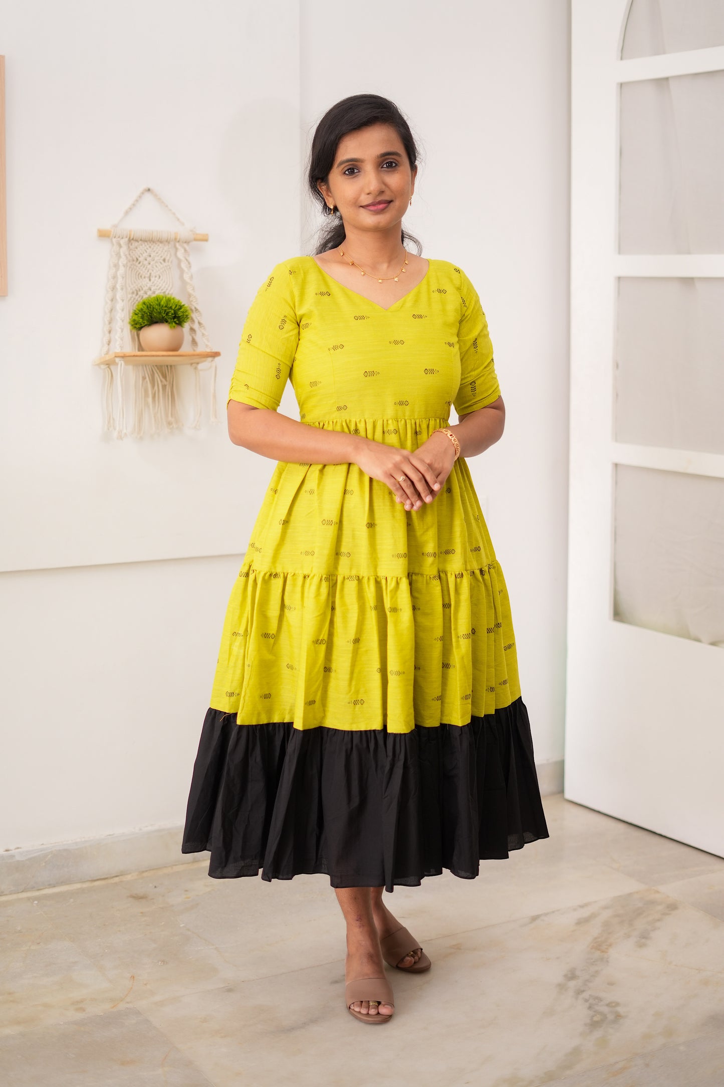 Aadhya - Handloom Midi Dress
