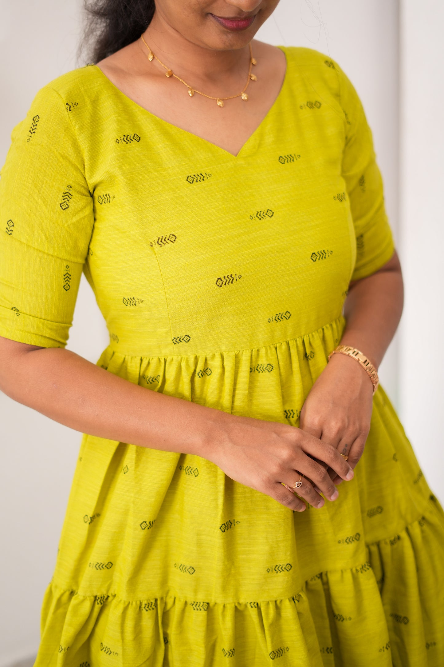 Aadhya - Handloom Midi Dress