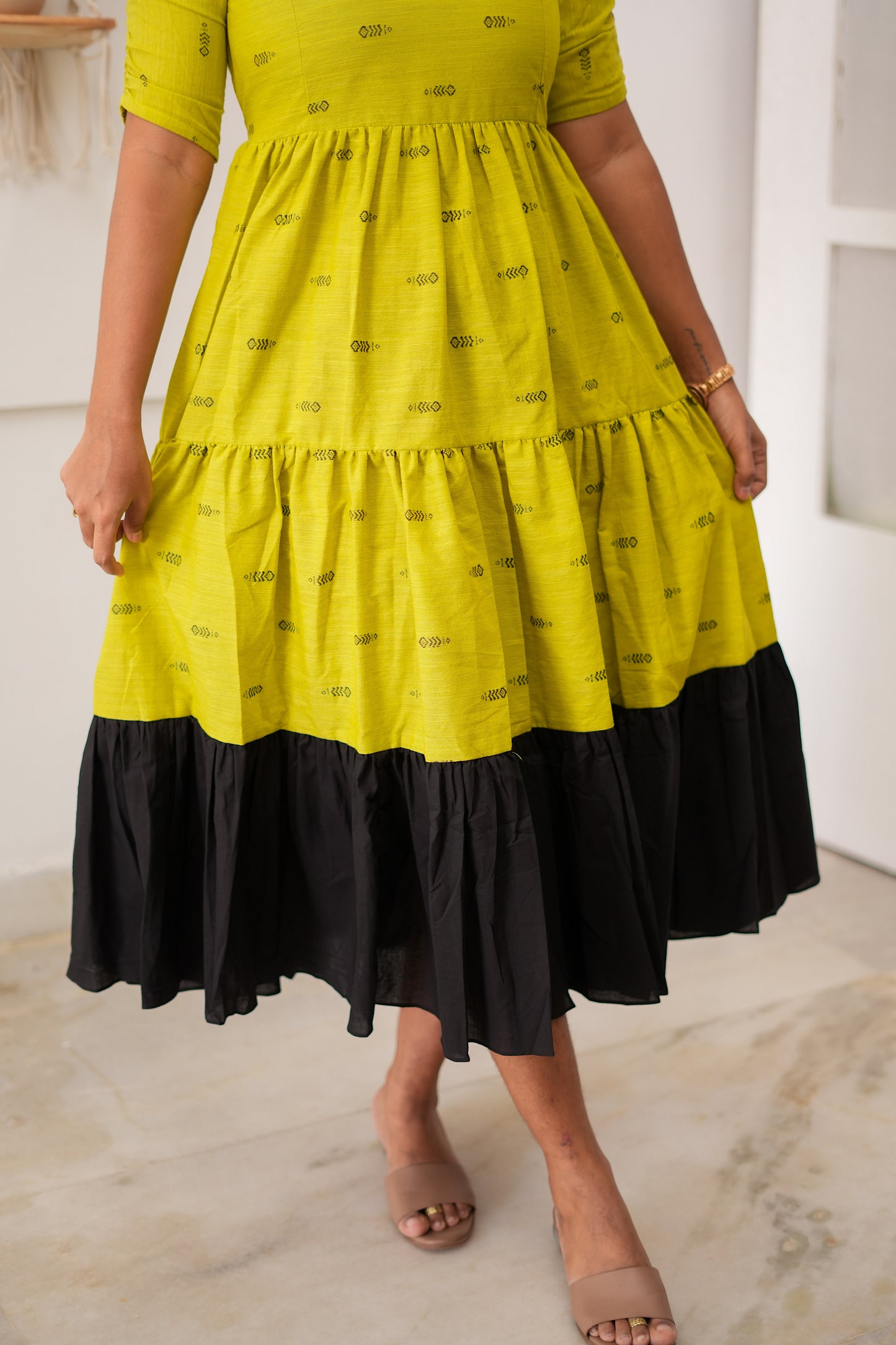 Aadhya - Handloom Midi Dress