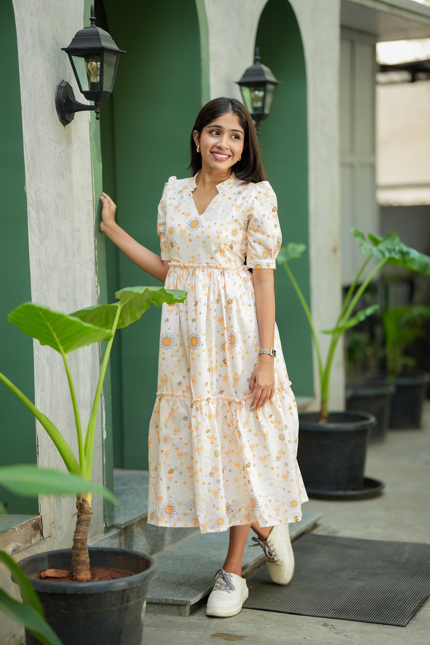 Yuva - Honey Daisy Printed Maxi