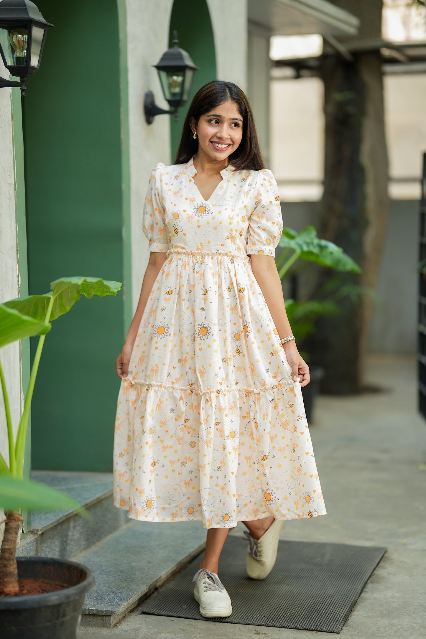 Yuva - Honey Daisy Printed Maxi