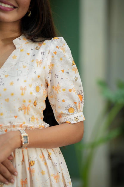 Yuva - Honey Daisy Printed Maxi