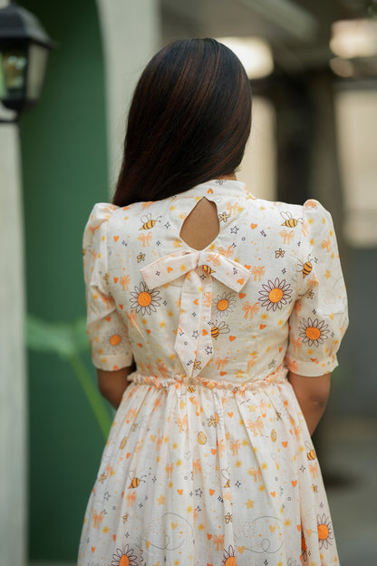 Yuva - Honey Daisy Printed Maxi