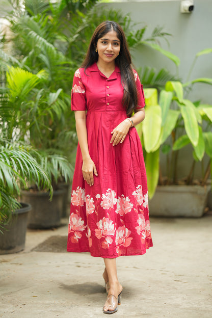 Yashvi - Pink Cotton Maxi