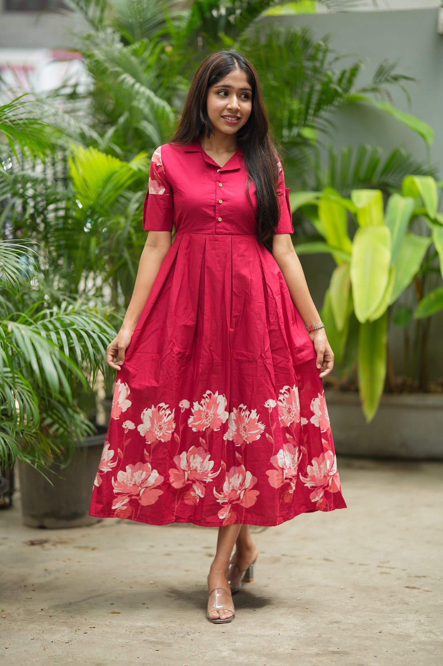 Yashvi - Pink Cotton Maxi