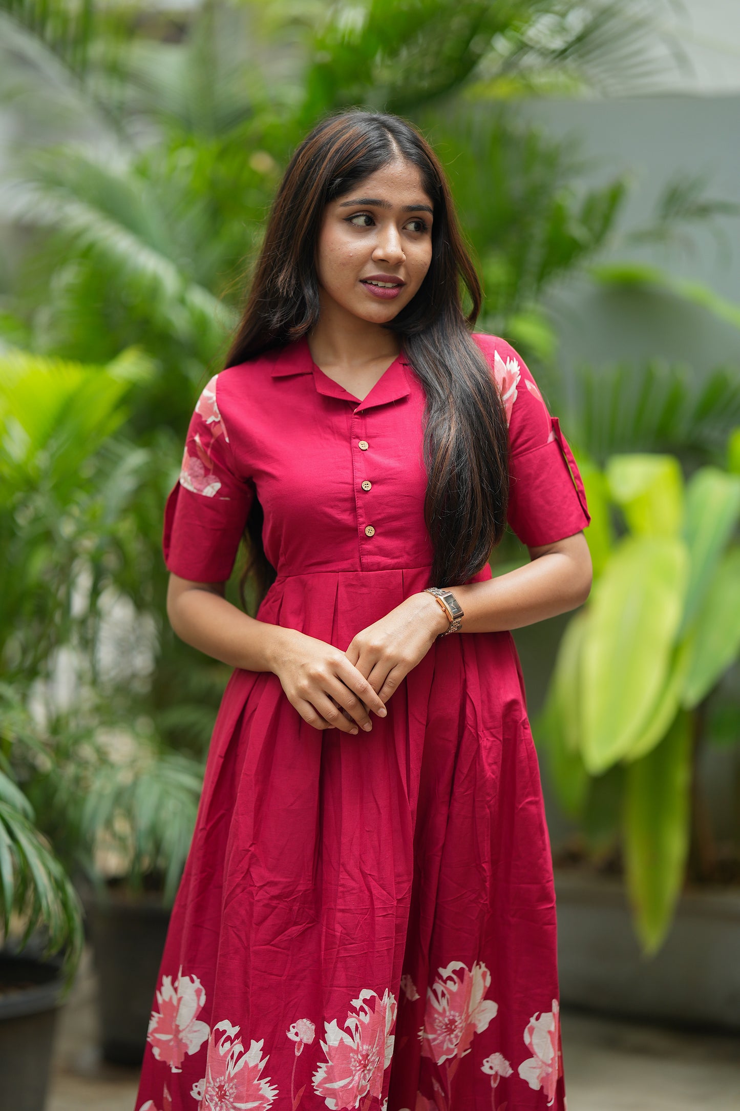 Yashvi - Pink Cotton Maxi