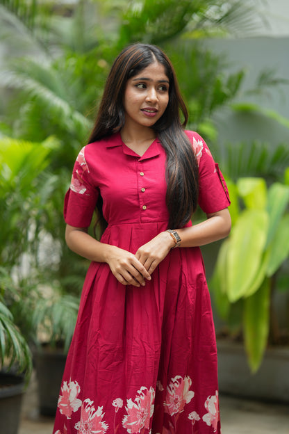 Yashvi - Pink Cotton Maxi