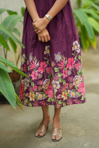 Yashvi - Magenta Cotton Maxi