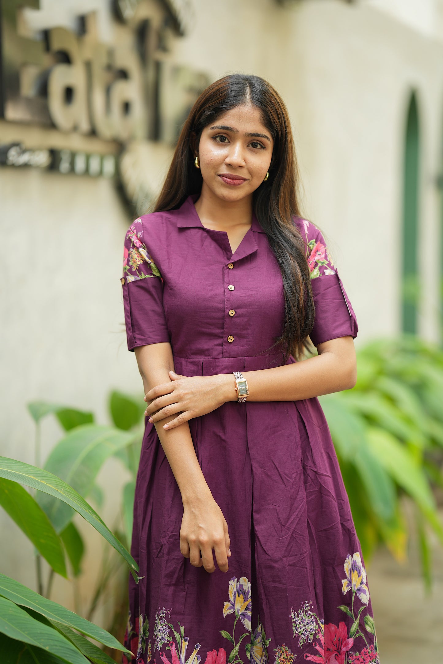 Yashvi - Magenta Cotton Maxi