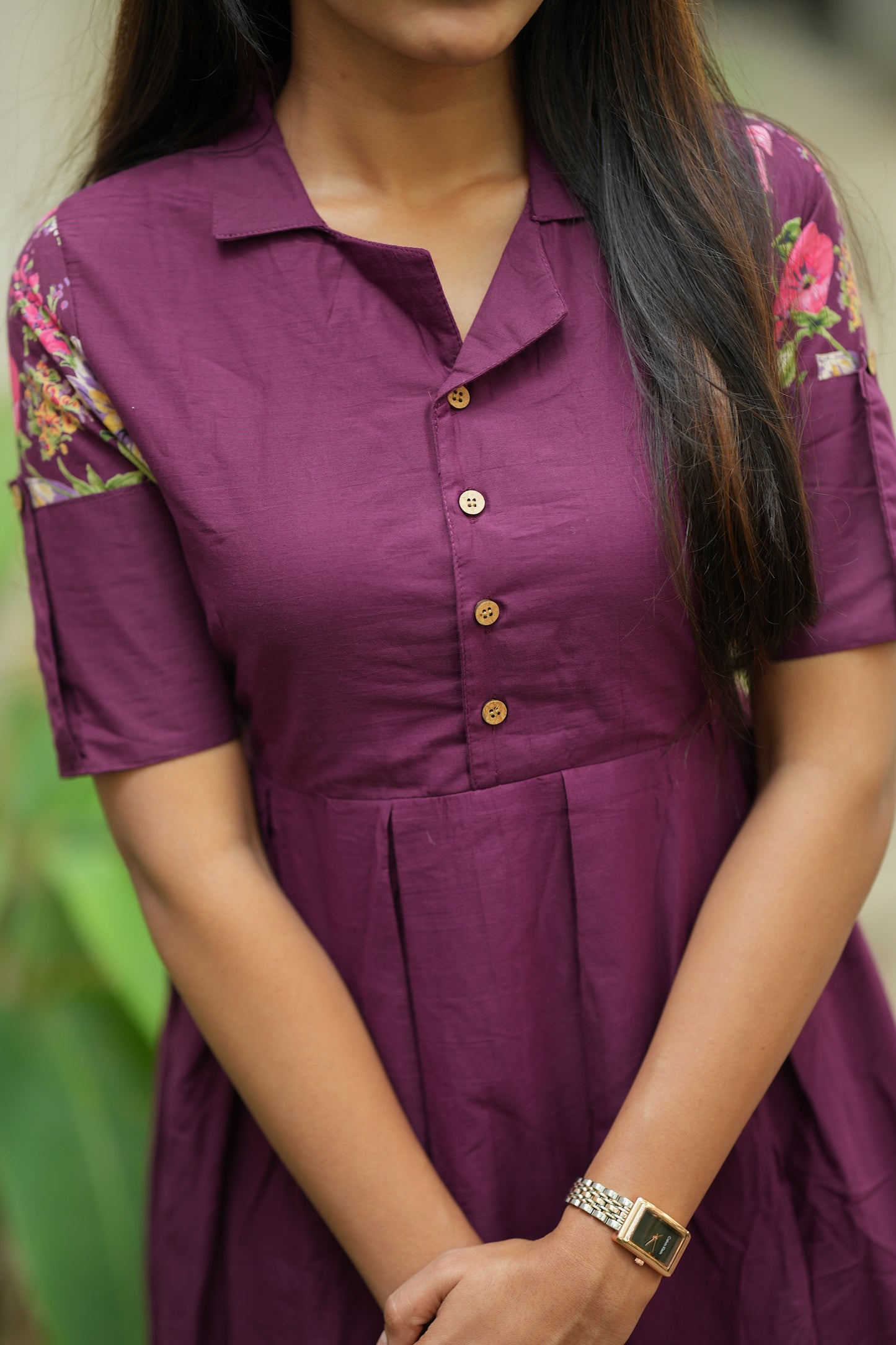 Yashvi - Magenta Cotton Maxi