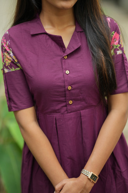 Yashvi - Magenta Cotton Maxi