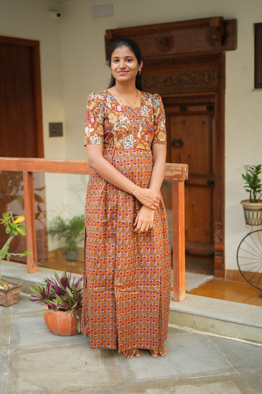 Nisha - Brown Maxi Nighty