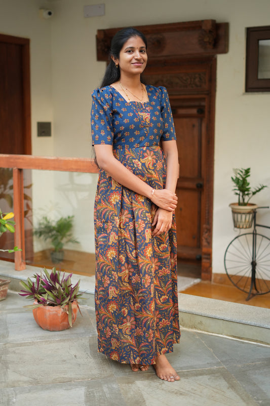 Nisha - Blue Maxi Nighty