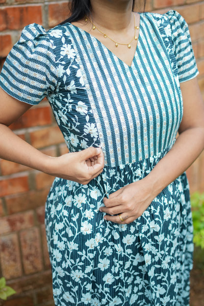 Mullai -  Deep Aqua Maxi Nighty