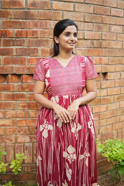 Mullai -  Ruby Red Maxi Nighty