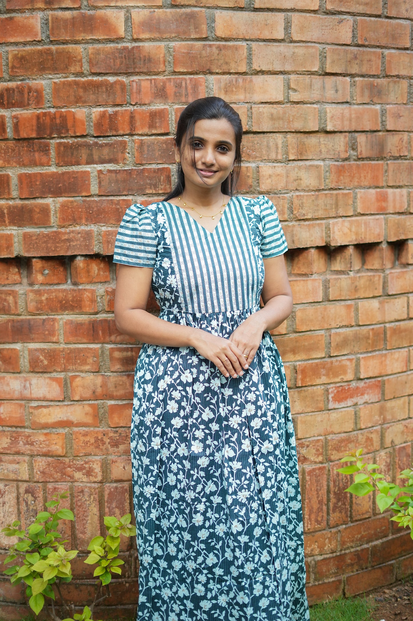 Mullai -  Deep Aqua Maxi Nighty