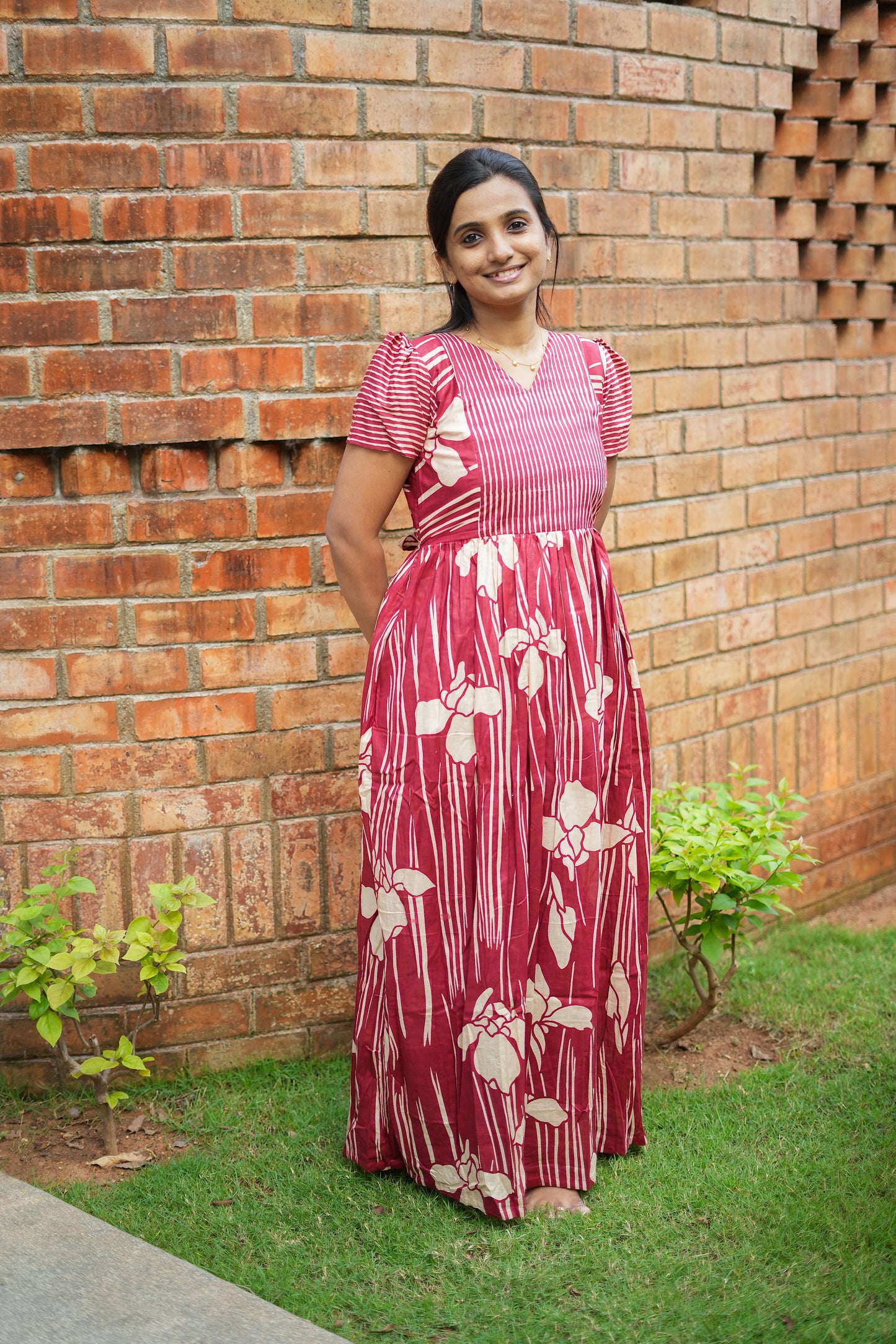 Mullai -  Ruby Red Maxi Nighty