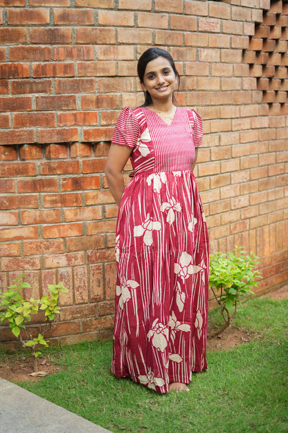 Mullai -  Ruby Red Maxi Nighty