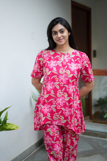 Heera - Rani Pink Night Suit
