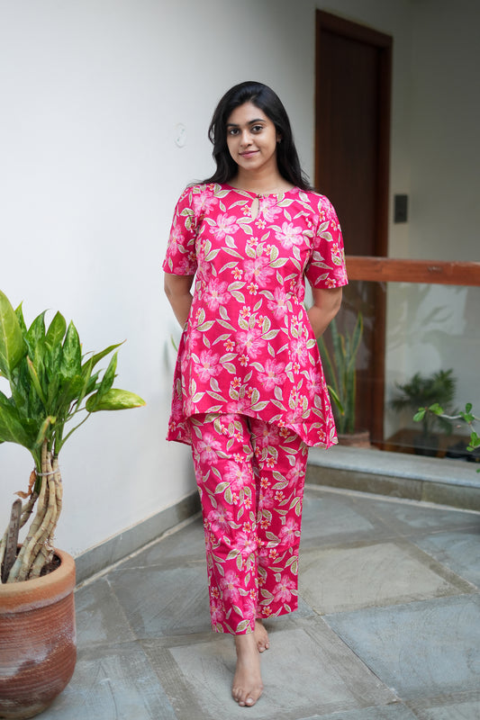 Heera - Rani Pink Night Suit