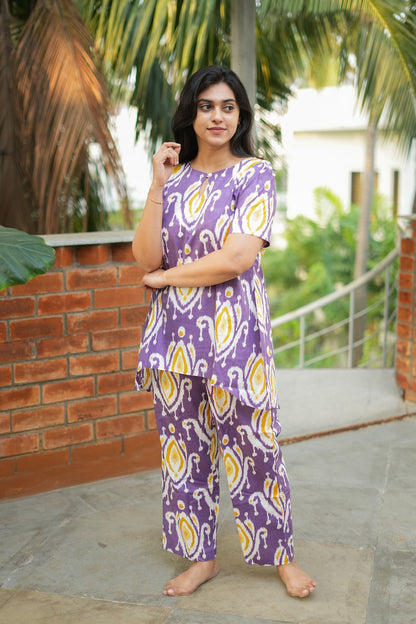 Heera - Dusty Lavender Night Suit