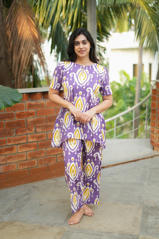 Heera - Dusty Lavender Night Suit