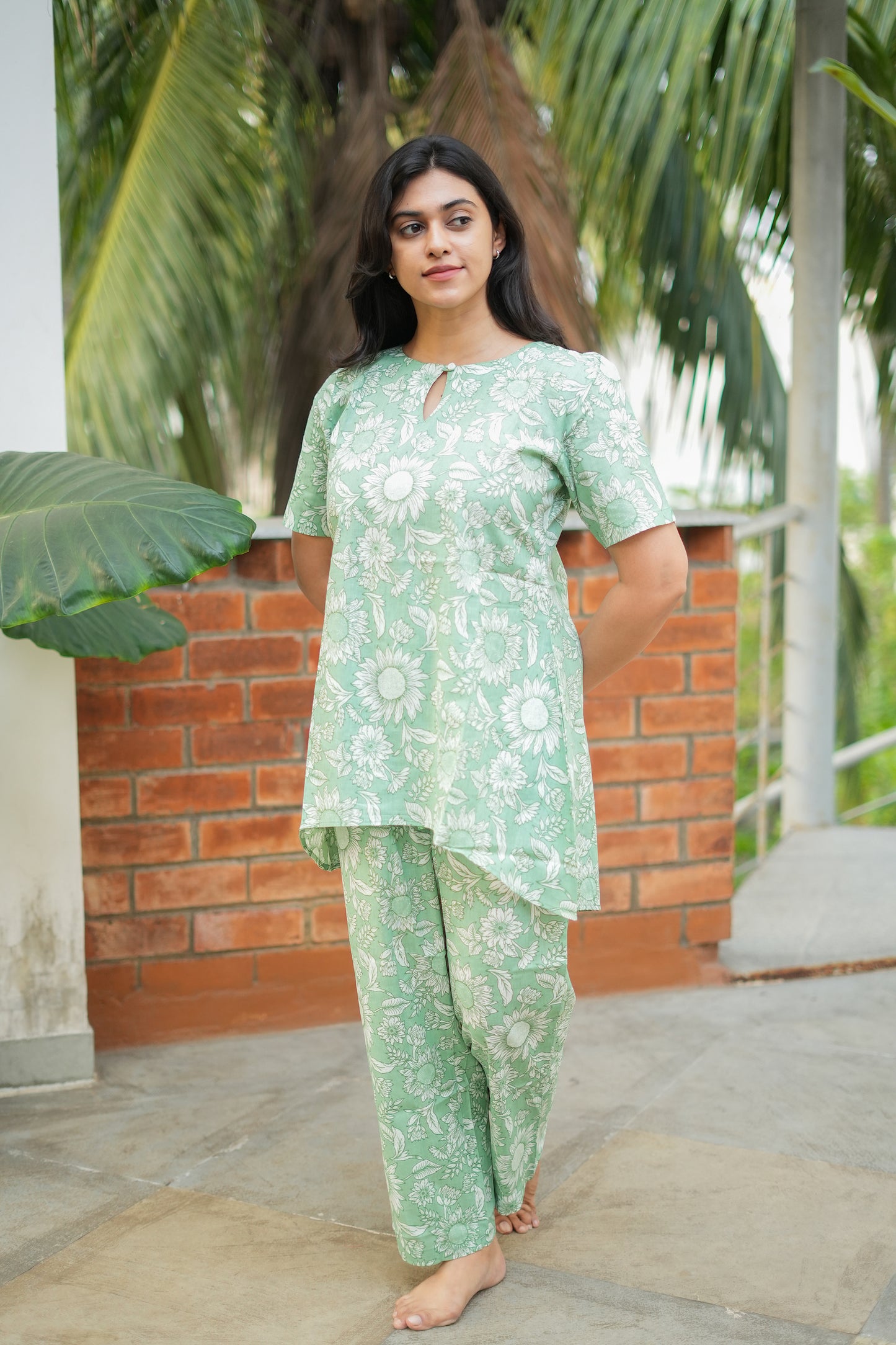 Heera- Pastel Green Night Suit