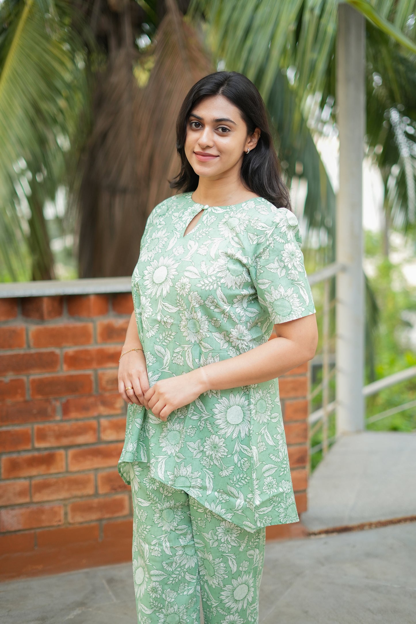 Heera- Pastel Green Night Suit