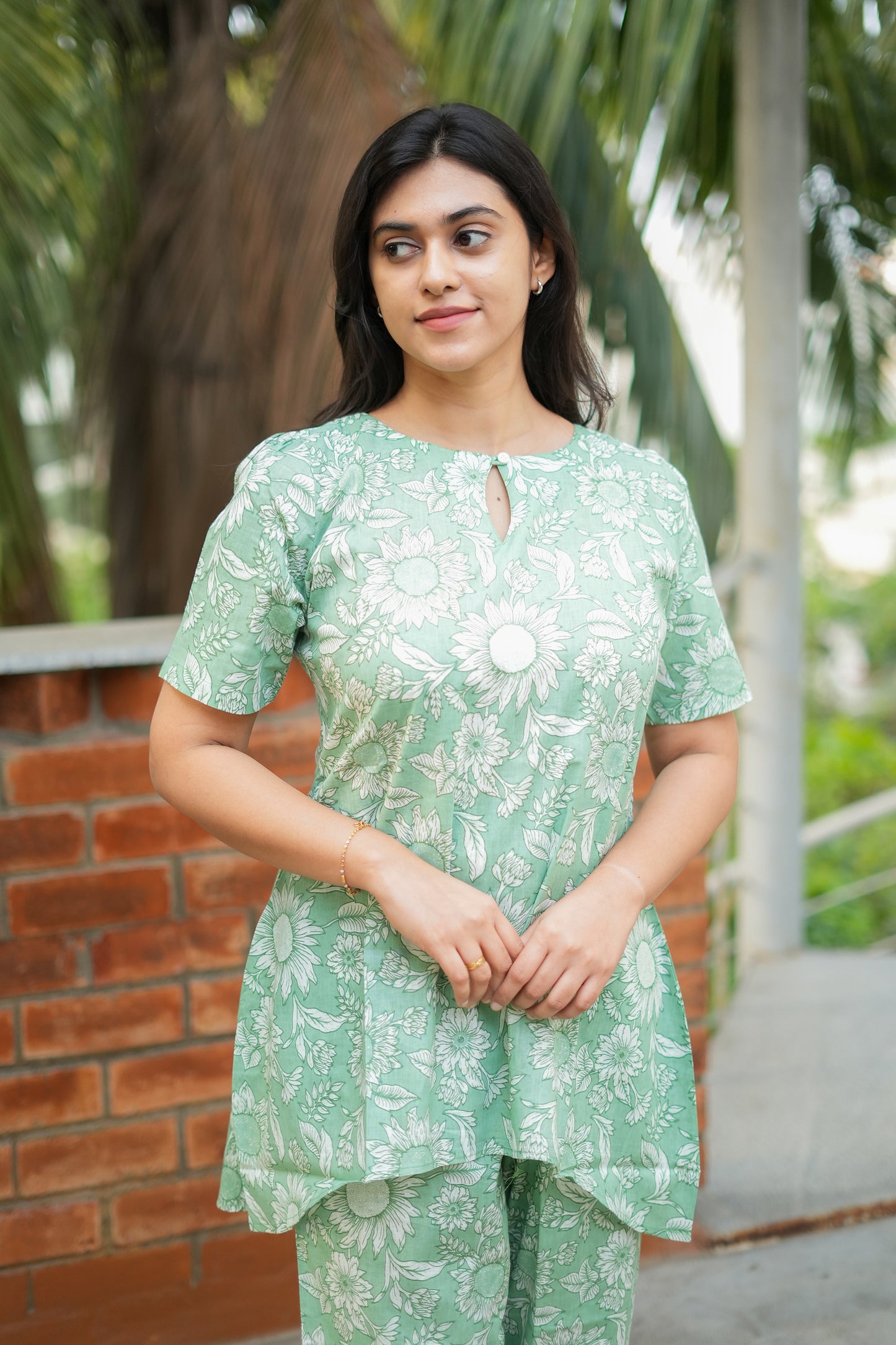 Heera- Pastel Green Night Suit