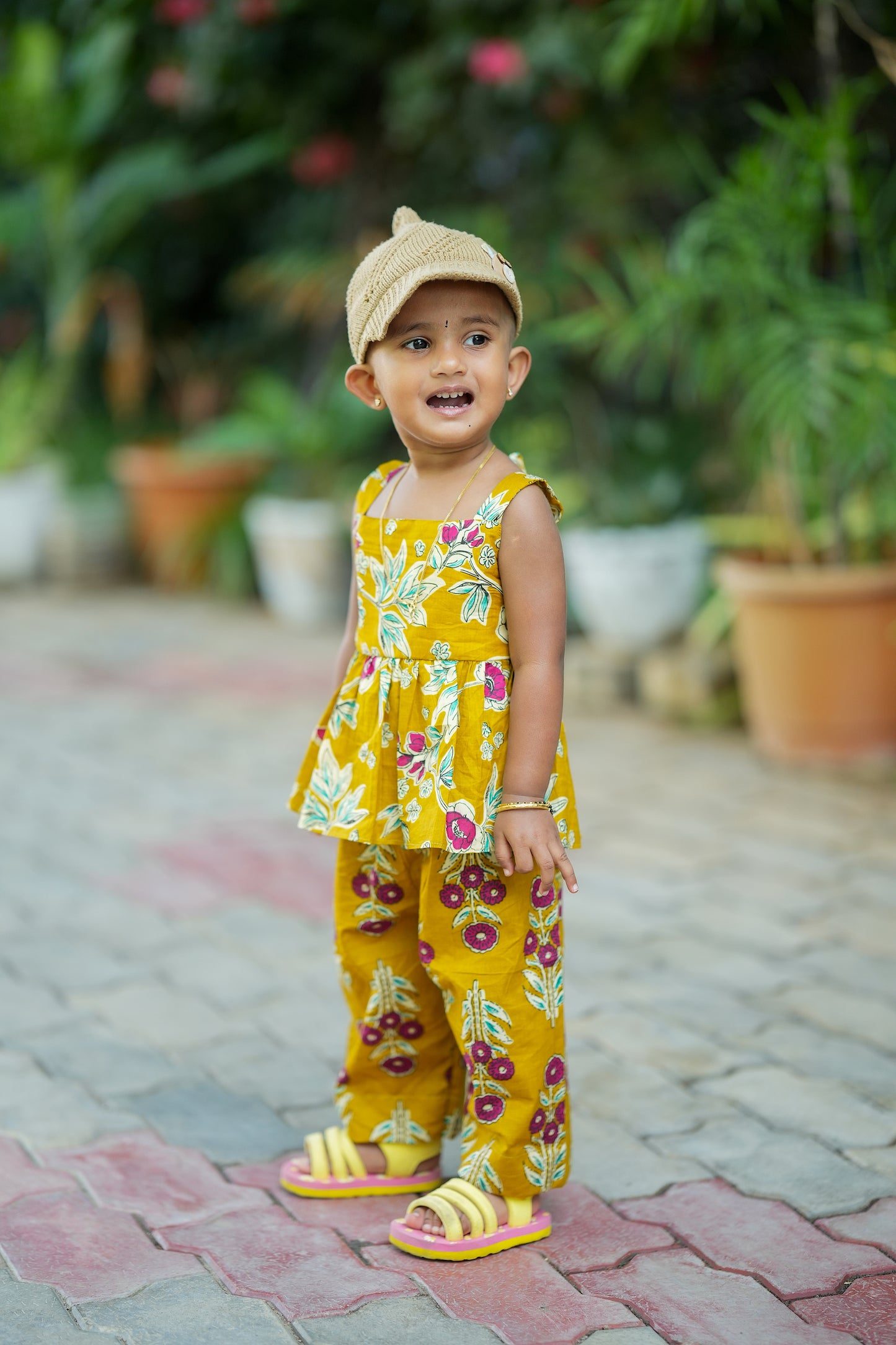 Krisha - Yellow Kids Cotton Co-ord Set