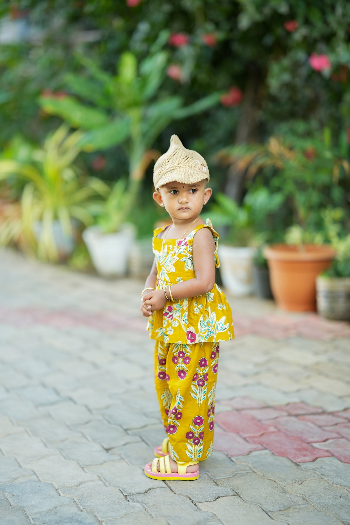 Krisha - Yellow Kids Cotton Co-ord Set